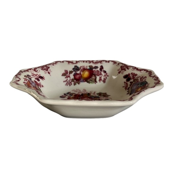 Vintage Mason's Ironstone Fruit Basket Red Candy‎ Nut Dish England - Picture 4 of 8